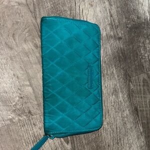 Vera Bradley Teal Quilted Wallet